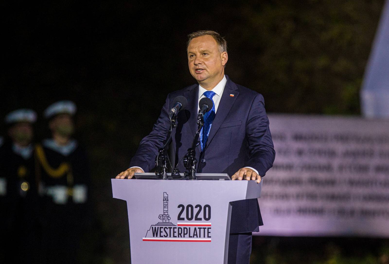 Polish President Duda takes part in a ceremony to mark the anniversary of the outbreak of World War Two in Gdansk