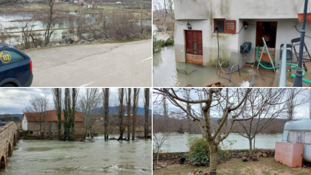 Vodostaj Zrmanje kod Obrovca i dalje prijeti kućama: Poplavile dvije obiteljske kuće u okolici