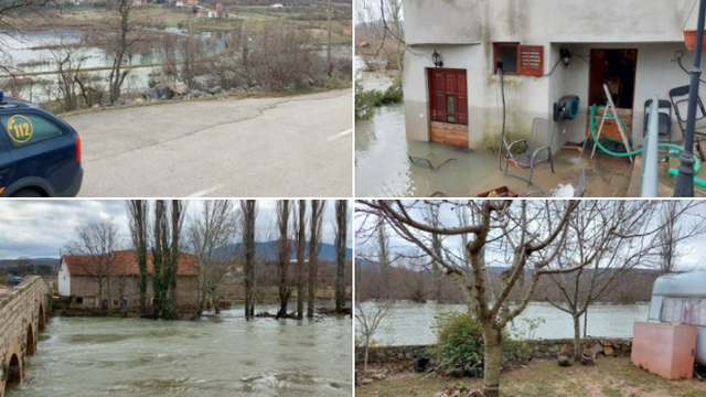 Vodostaj Zrmanje kod Obrovca i dalje prijeti kućama: Poplavile dvije obiteljske kuće u okolici