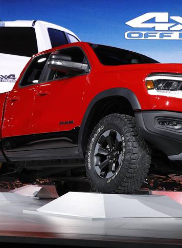 2019 Ram 1500 Rebel pickup truck is displayed at the North American International Auto Show in Detroit