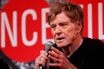 FILE PHOTO: Actor Redford addresses the media at an opening day news conference for the Sundance Film Festival at the Egyptian Theatre in Park City