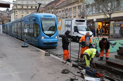 FOTO Zastoj tramvaja u centru Zagreba: Traje sanacija tračnica