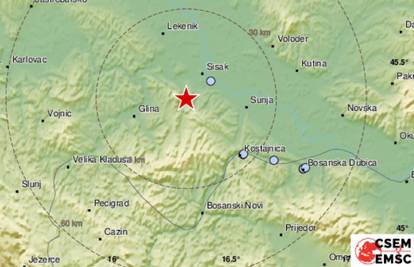 Potres 2.2 nedaleko od Siska