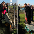 FOTO Tomašević u akciji: Uzeo lopatu i zasukao rukave pa građanima dijelio kompost