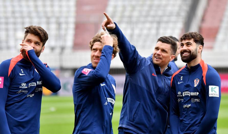 Split: Trening hrvatske nogometne reprezentacije na Poljudu