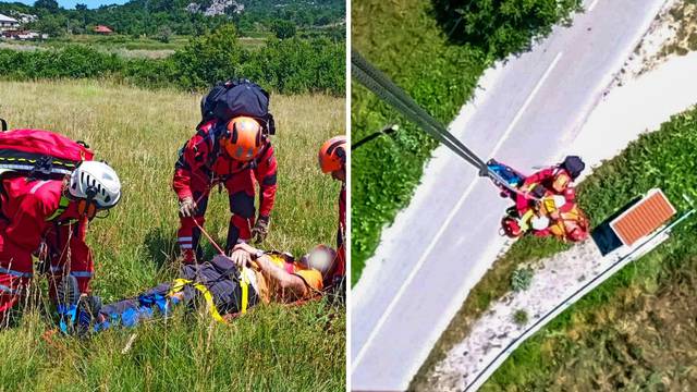 Helikopterska akcija spašavanja na Mosoru: HGSS izvukao osobu s ozljedama koljena i ramena