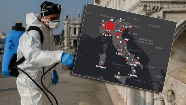 Grafikon korone u Italiji: Evo kako se kreće broj  zaraženih