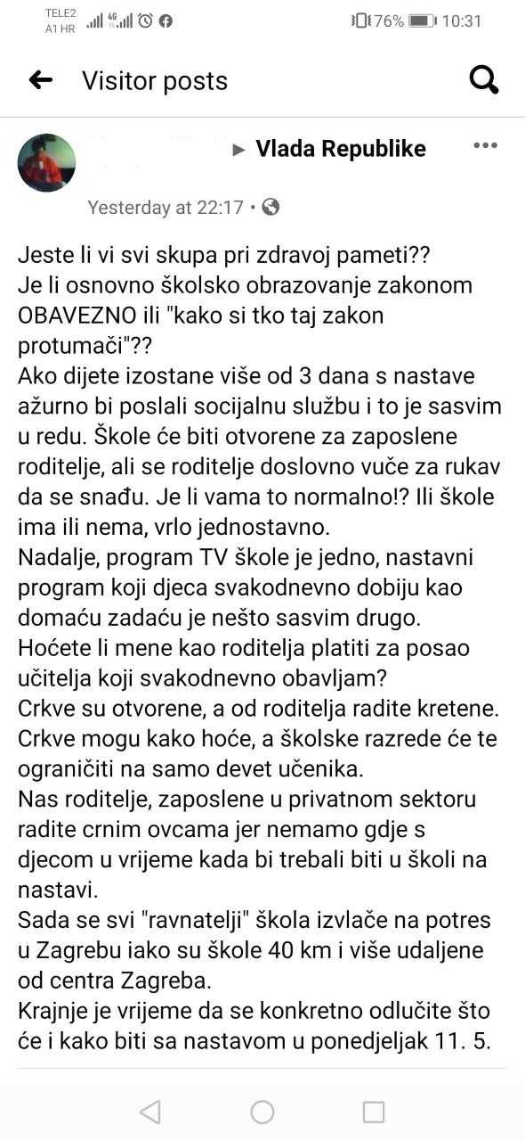 Ravnatelji roditeljima: Hvala! Oni odgovaraju: Ucijenjeni smo