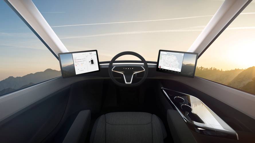 Undated handout image of the interior of the Tesla Semi