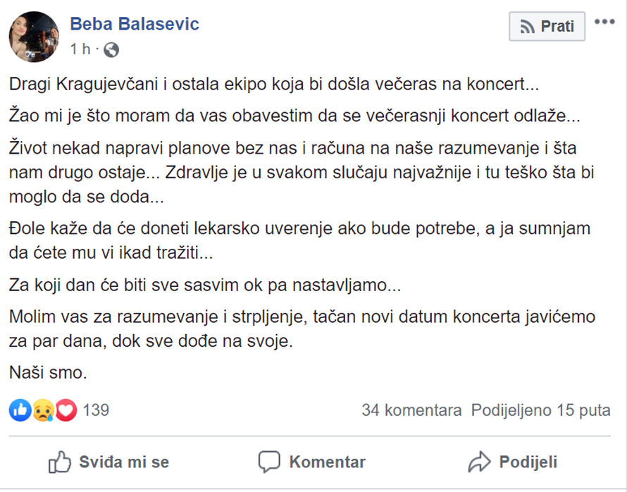 Balašević je imao infarkt? Sin: Ma to je bila sitna intervencija