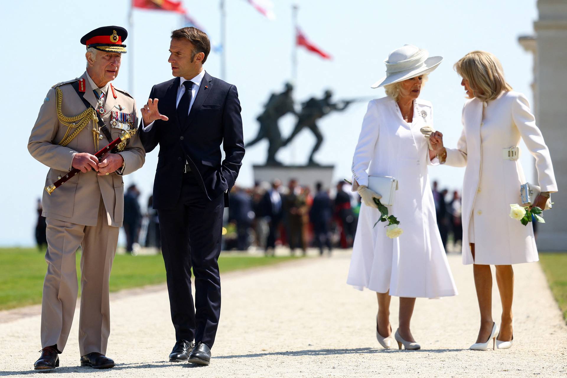 Britain commemorates 80th anniversary of the D-Day at the British Normandy Memorial, in Ver-sur-Mer