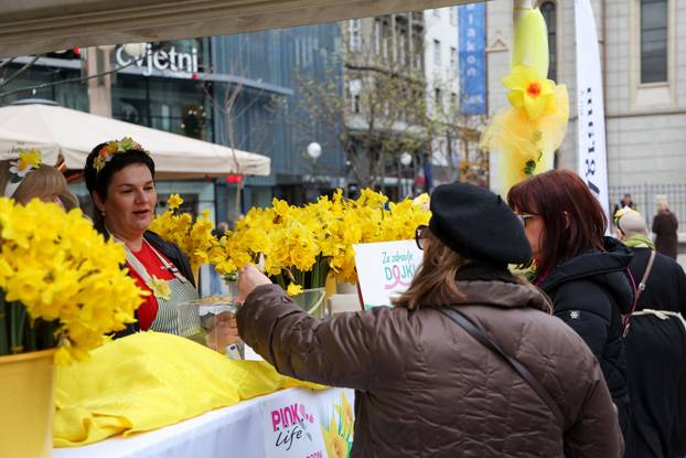 Zagreb: Obilježavanje Međunarodnog dana narcisa na Cvjetnom trgu
