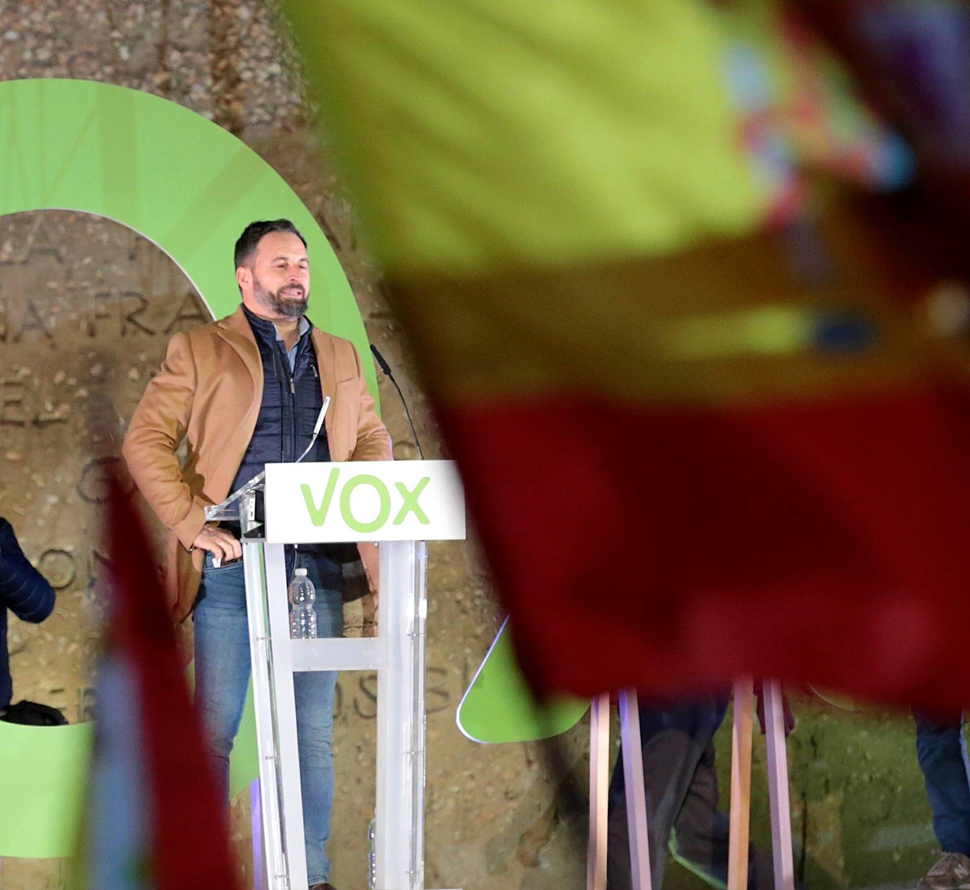 Vox closes campaign at Plaza Colón in the center of Madrid.