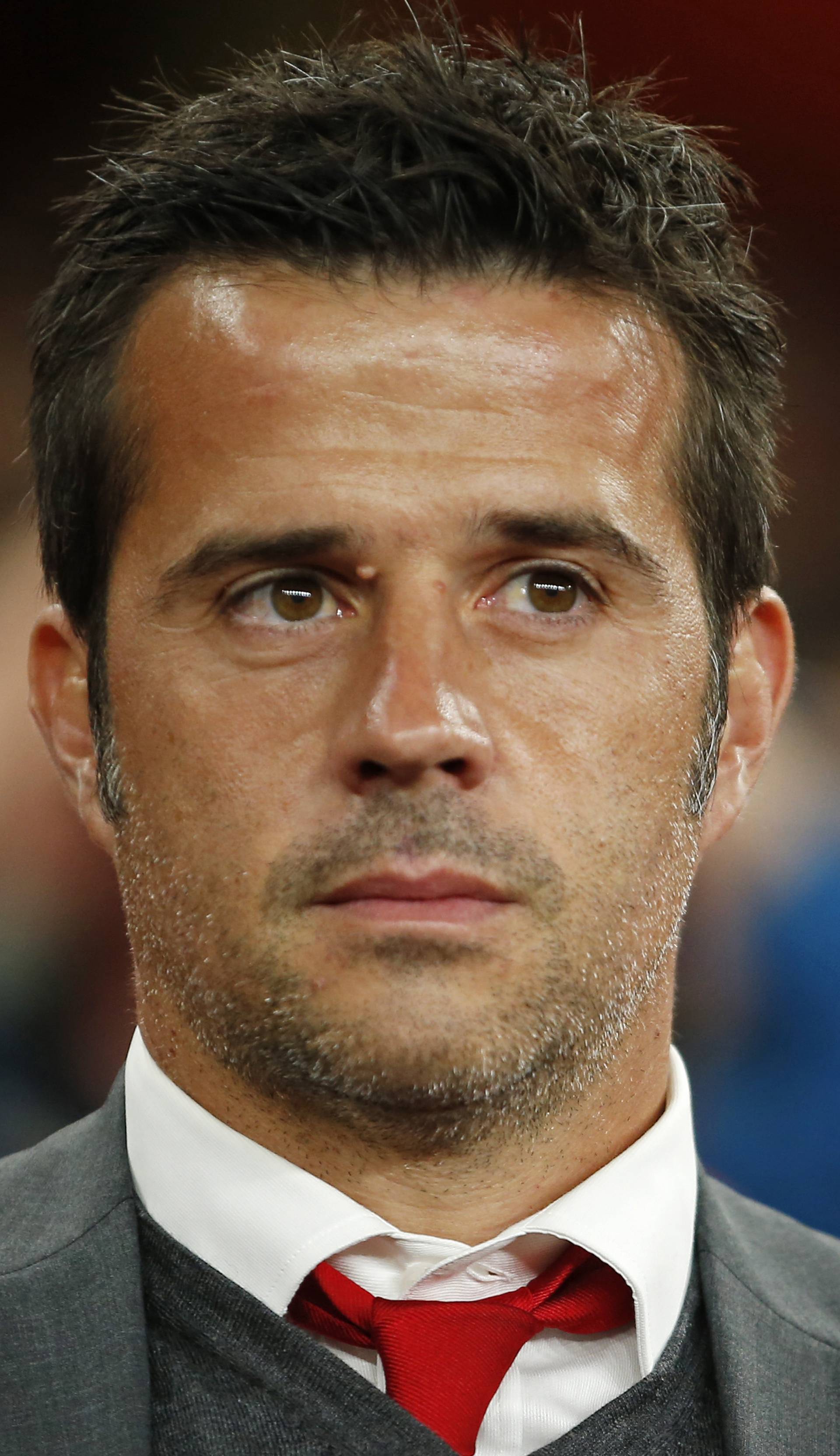 Olympiacos coach Marco Silva before the match