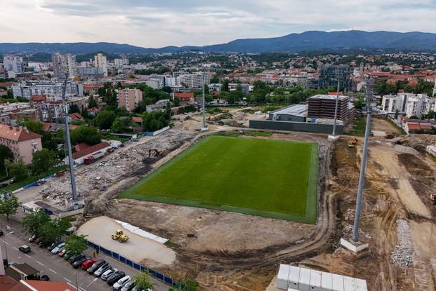 Zagreb: Fotografije iz zraka rušenja stadiona u Kranjčevićevoj ulici
