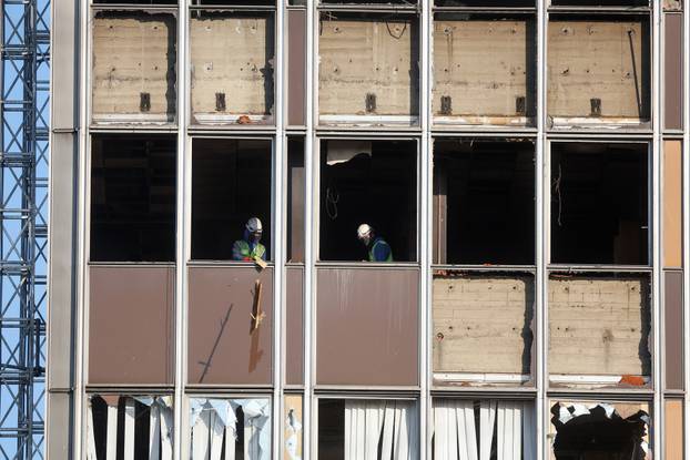 Zagreb: Radnici u Vjesnikovom neboderu