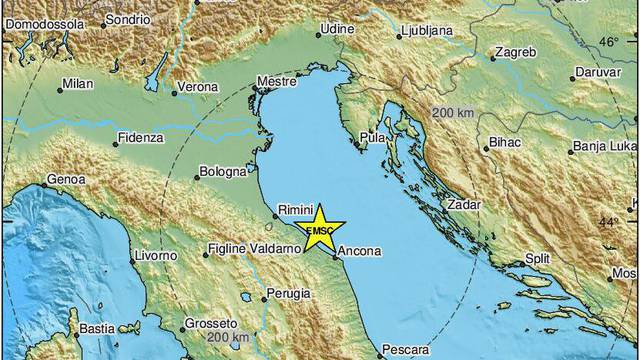 Opet trese: Potres magnitude 4,6 po Richteru u Jadranu