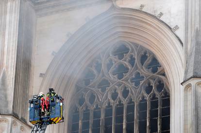 Fire at the Cathedral of Saint Pierre and Saint Paul in Nantes