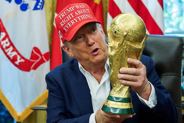 FILE PHOTO: U.S. President Trump makes an announcement on 2026 FIFA World Cup, at the White House
