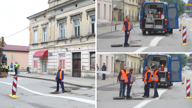 FOTO Zbog obilnih kiša propala cesta u samom centru Karlovca