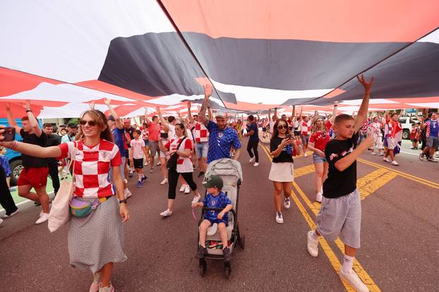 SP 2026 Philadelphia: Navijači razvili veliku hrvatske zastavu na uoči utakmice s Ganom 