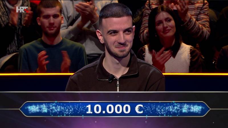 Student u 'Milijunašu' osvojio 10.000 eura. Odustao na ovom pitanju, znate li vi odgovor?