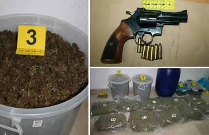 Kod splitskog dilera pronašli 24,5 kilograma marihuane, pištolj i 131 komada metaka