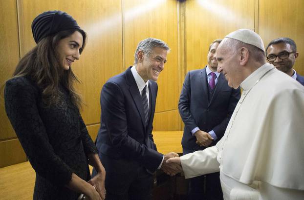 Pope Francis Meets George Clooney And Richard Gere - Vatican