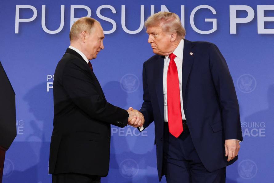 U.S. President Trump meets with Russian President Putin in Alaska