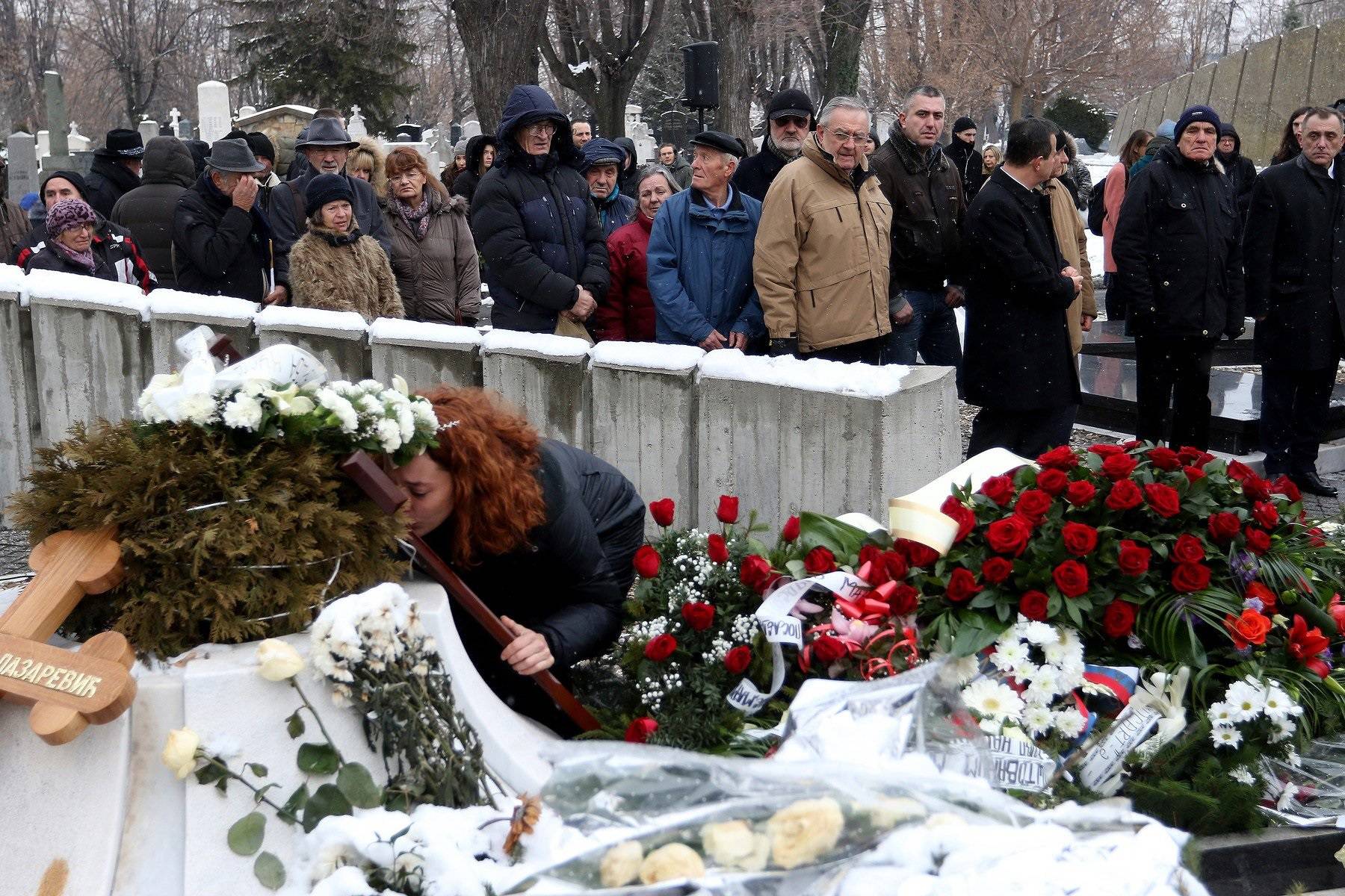 Funeral of actor Marko Nikolic held on New cemetery.
Sahrana glumca Marka Nikolica na Novom groblju.