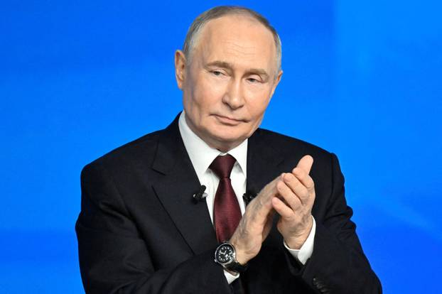 Russian President Putin holds the annual press conference in Moscow