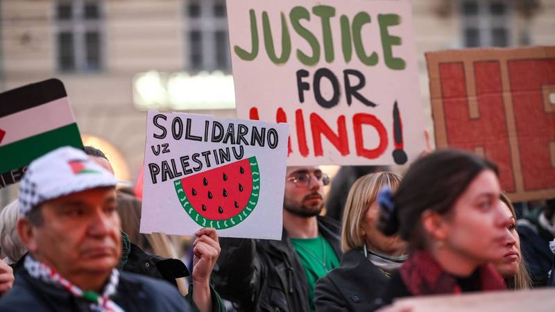 Palestinski predstavnik na prosvjedu u Zagrebu: 'Hrvatska nije jasno protiv genocida'