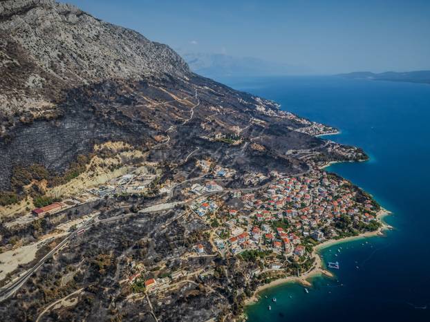 Omiš Borak:  Posljedice požara u mjestu Borak iznad Omiša