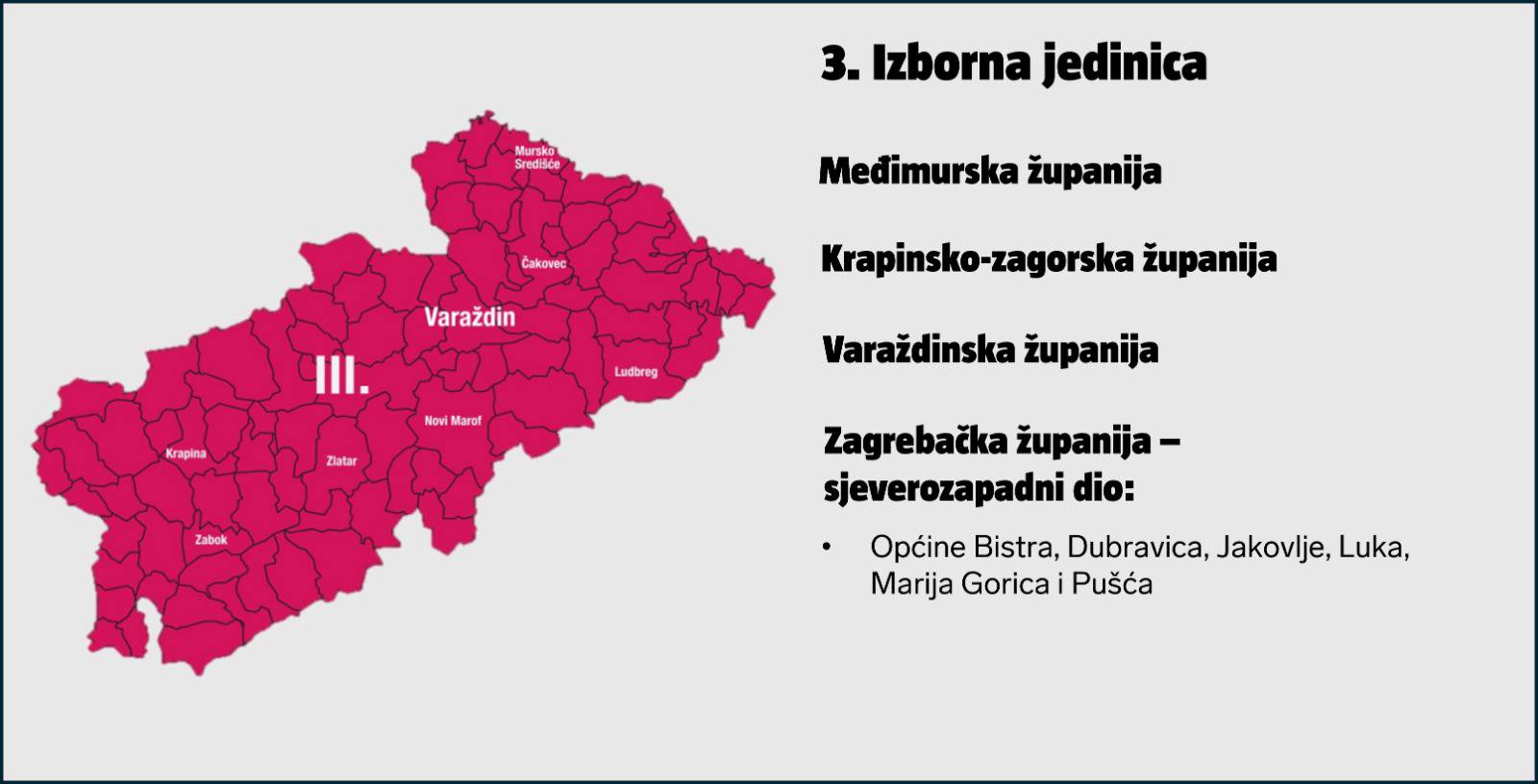 Pronađite svoju izbornu jedinicu na interaktivnoj karti! Velika promjena je za Grad Zagreb