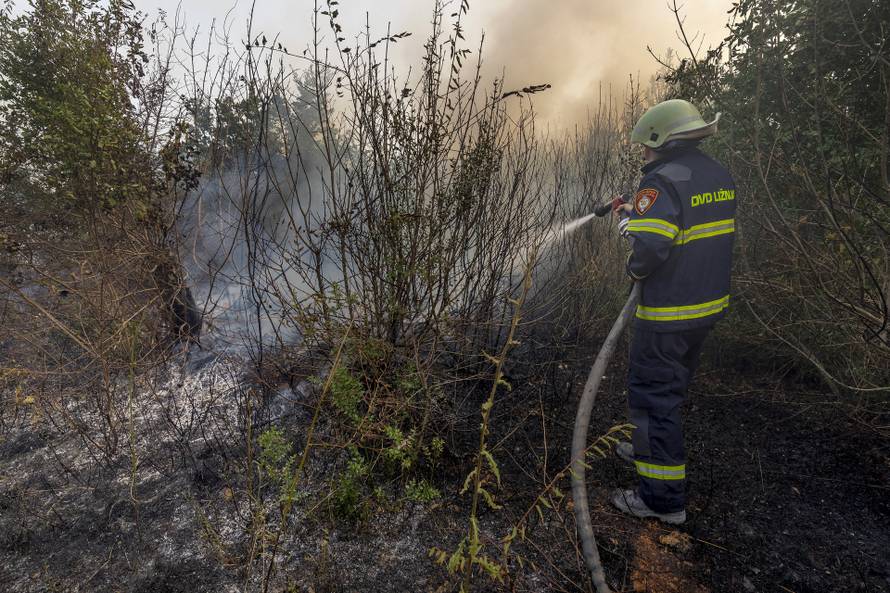 Pula: Na području Otvorenog kaznenog zavoda Valtura buknuo požar