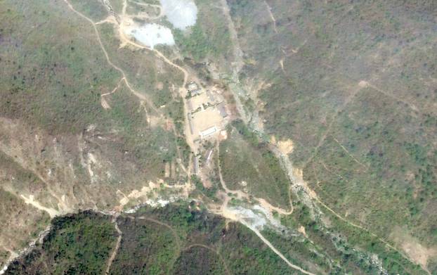 Satellite photo of the Punggye-Ri nuclear test site in North Korea