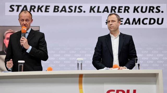 CDU holds news conference in Berlin
