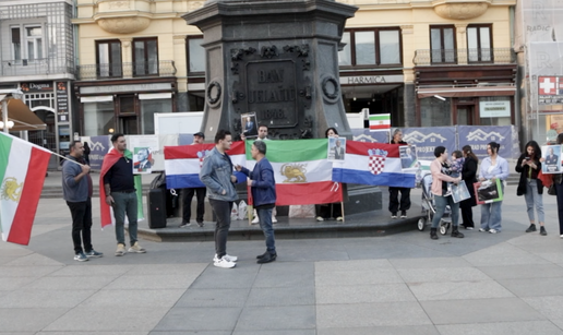 VIDEO Nekolicina u Zagrebu iskazala podr&scaron;ku Iranu