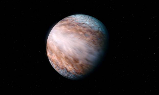An undated artist's impression of WASP-127b, a giant gas planet located about 520 light-years from Earth