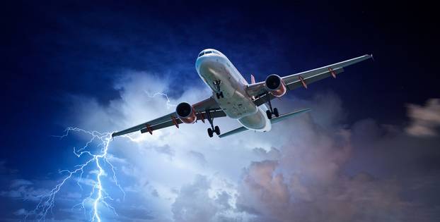 Passenger,Aeroplane,Throught,Turbulent,Thunderstorm,And,Lightnings