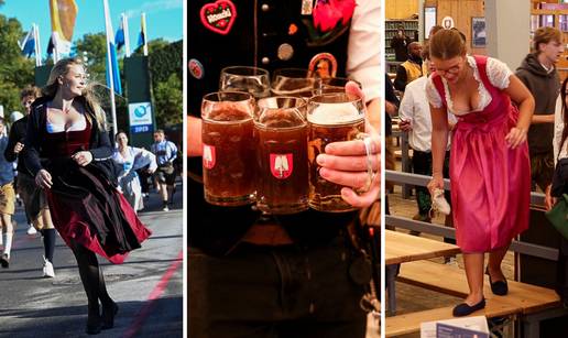 FOTO  Počeo Oktoberfest! Trčalo se zauzeti stolove, legendarno pivo treba platiti više od 15 eura