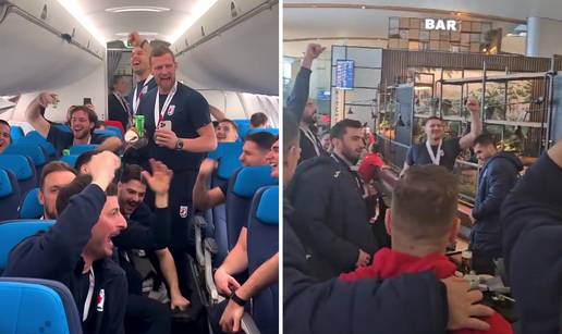VIDEO Veseli srebrni rukometaši zapjevali Thompsona u avionu. Oslom se zaorilo i 'Dalmacijooo'