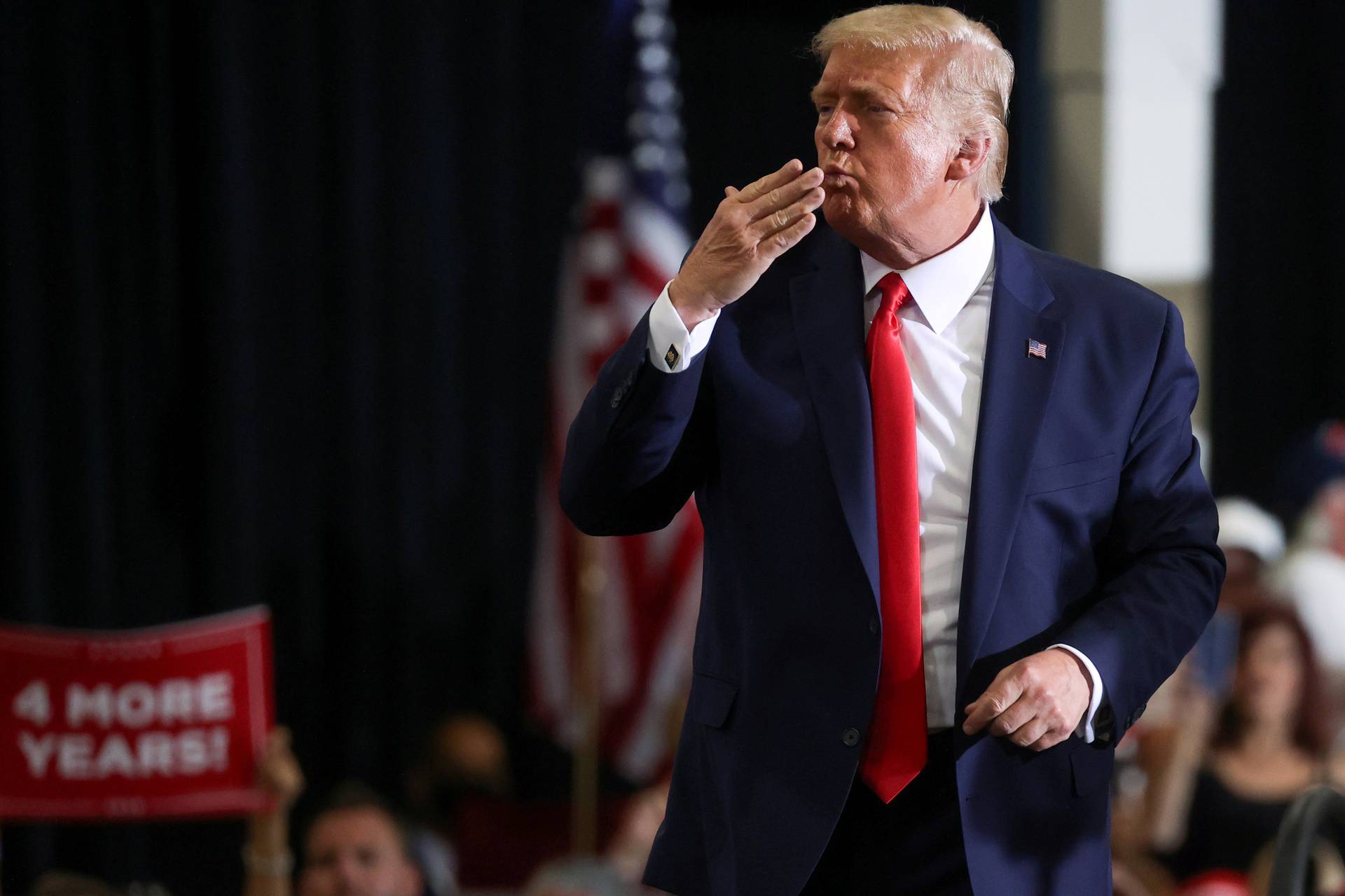 U.S. President Trump rallies with supporters at a campaign event in Henderson, Nevada