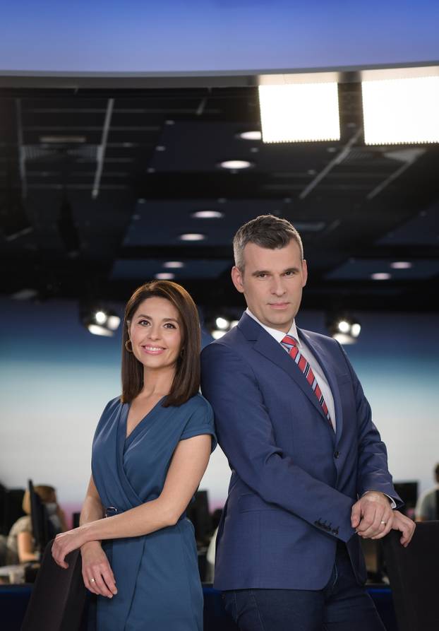 Zagreb: Marija Miholjek i Petar Pereža, voditelji Dnevnika Nove TV