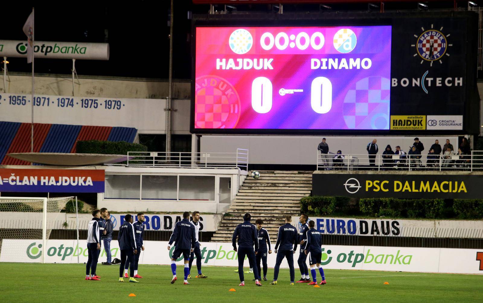 Split: Atmosfera na Poljudu uoči početka utakmice Hajduk - Dinamo