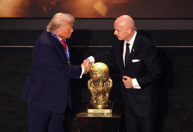Donald Trump and Gianni Infantino file photo