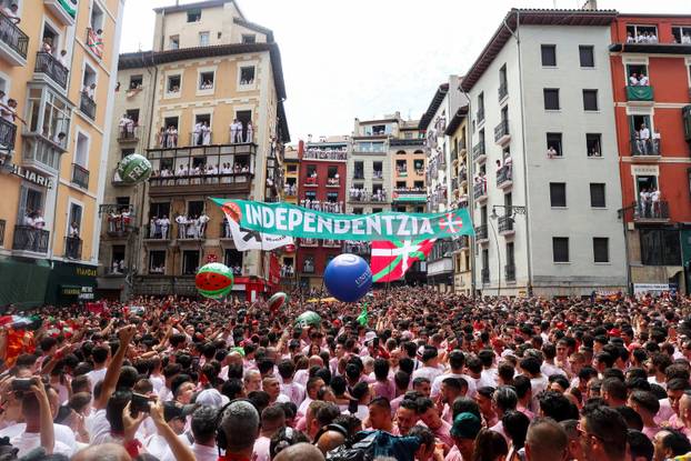 San Fermin festival (Chupinazo) in Pamplona