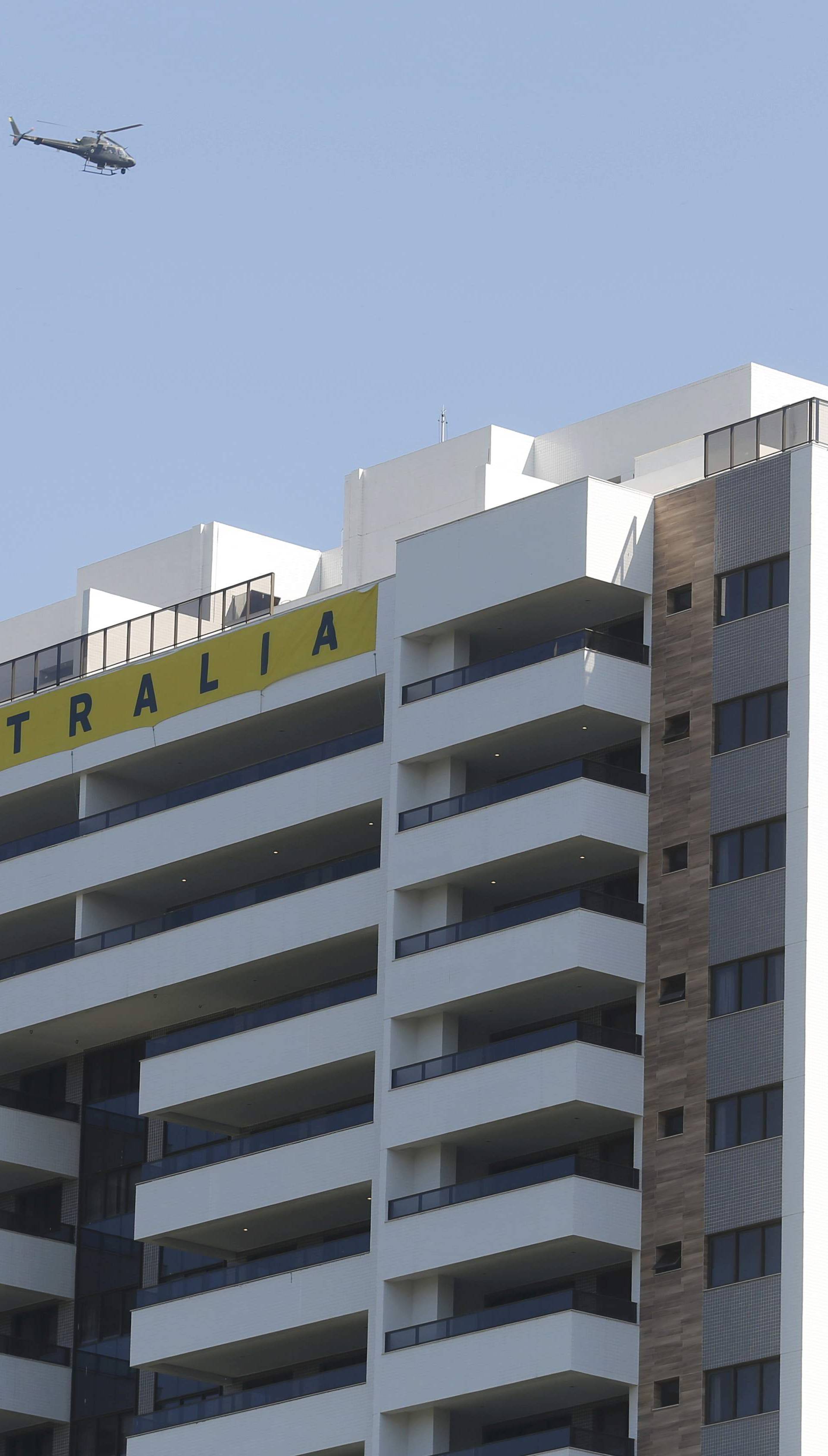 A view of one of the blocks of apartments where Australian athletes are supposed to stay in Rio de Janeiro