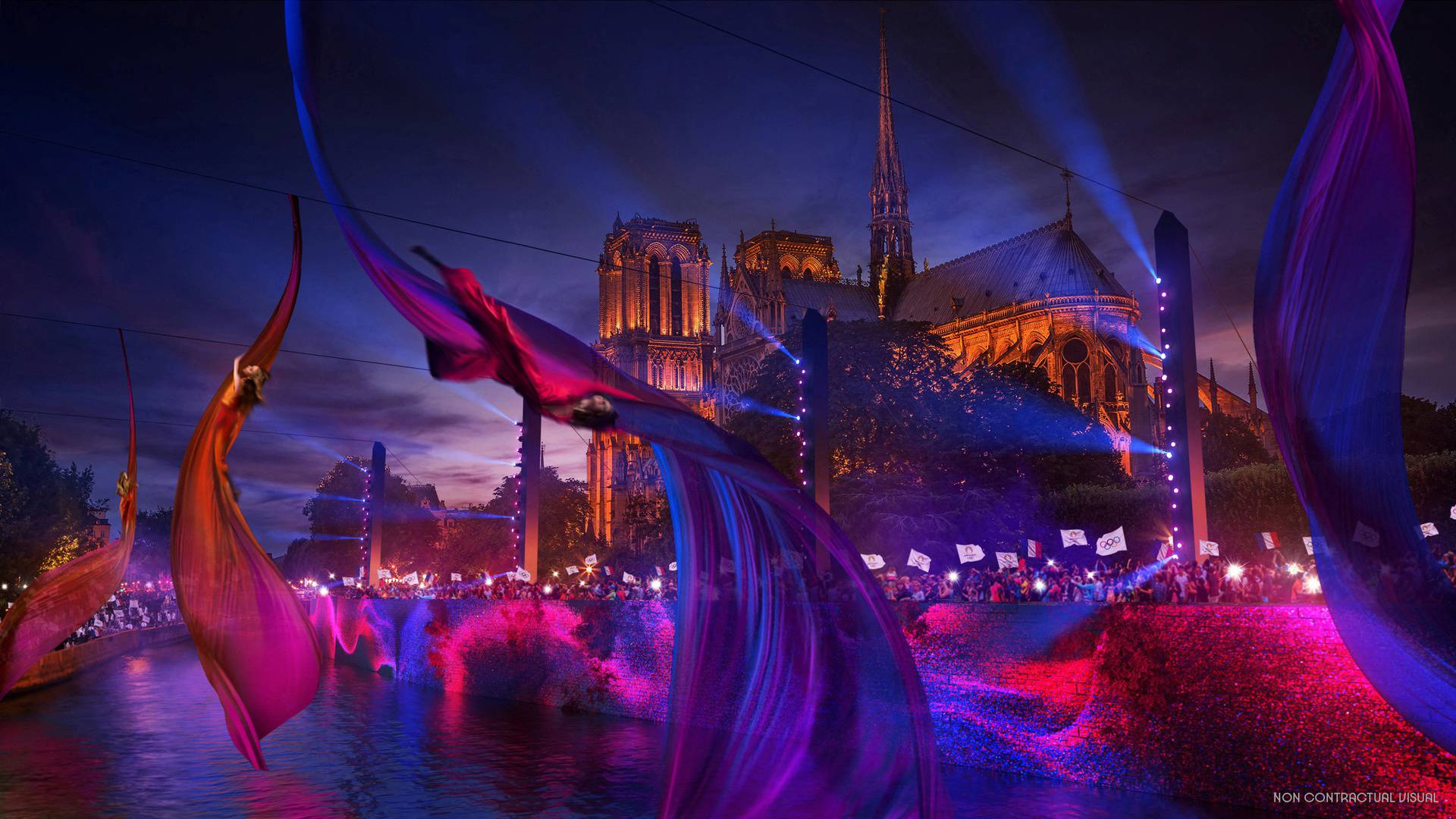 Visualisation of the 2024 Paris Olympic Games opening ceremony