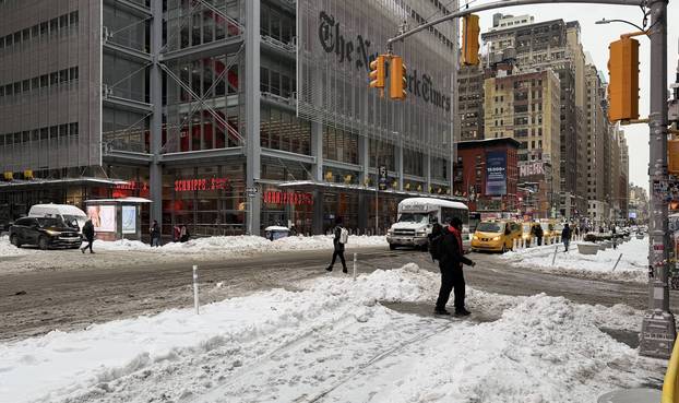 Winter Storm Leaves New York City Streets Buried in Snow